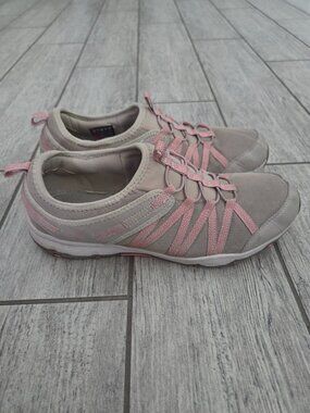Skechers Women's Seager Hiker Gatewood Slip On Hiking Shoes Taupe w/Pink size 10